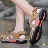 Men's Leather Outdoor Plus Size Sandals Summer Casual Men's Vacation Beach Shoes Fashion Outdoor Non-Slip Sandals