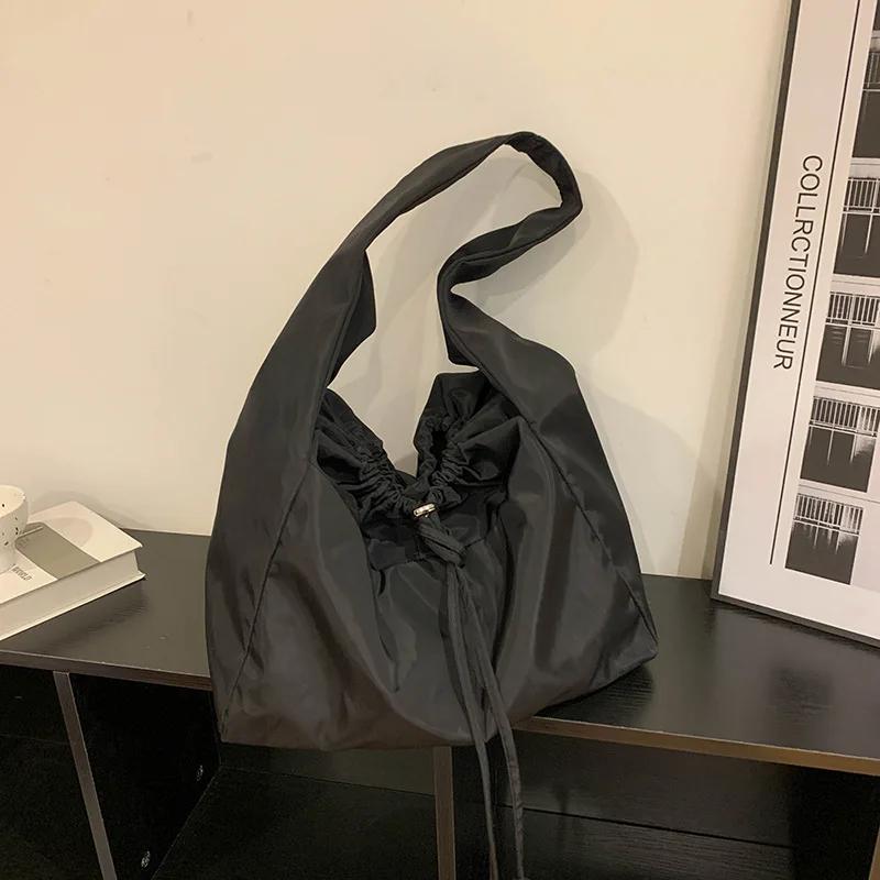 Casual Drawstring Shoulder Bags For Women Large Capacity Handbag Sport Gym Bag Shopping Bag Gilr Hobo Bag Bolsa Feminina