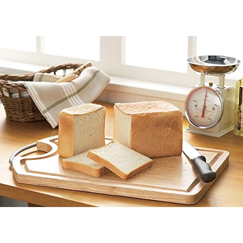 Tiger Crown Silver Bread Pan, 95 x 190 x 95mm, Square Bread Pan, 1 Loaf Capacity, Steel with Aluminum Plated Finish, with Sliding Lid, 2383