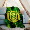 1PC Fc Nan-tes Crest Design Printed Soft Flannel Blanket Throw for Adult Bedroom Living Room Sofa Camping Travel Fan gifts Christmas Gifts
