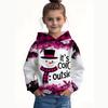 Cartoon Cat Full Print Girl Trendy Hoodie Sweatshirt, Comfort Fit Long Sleeve Jumper Tops, Children Kids Clothing Gift
