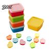 Durable Kitchen Storage Containers Reusable Box Lids with 5Pcs Mini Stackable Plastic Minimalist Solutions Heart/Square/Flower Shape Food Organizer