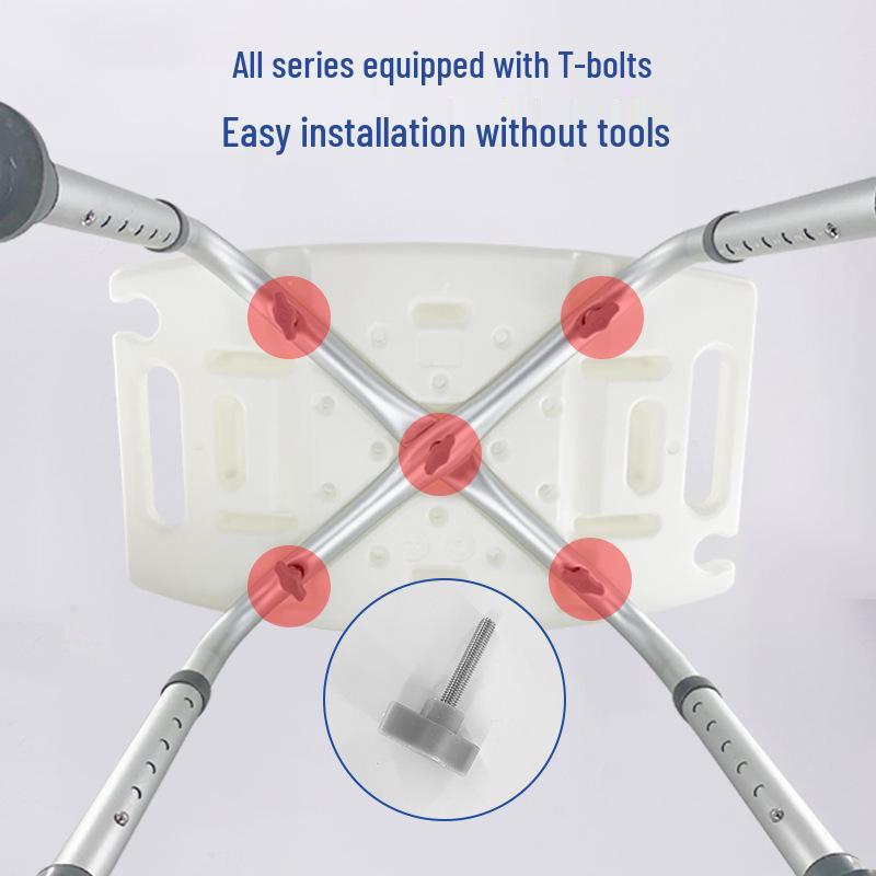 Adjustable Non-slip Waterproof Bath Stool for Elderly, Pregnant Women, and Disabled