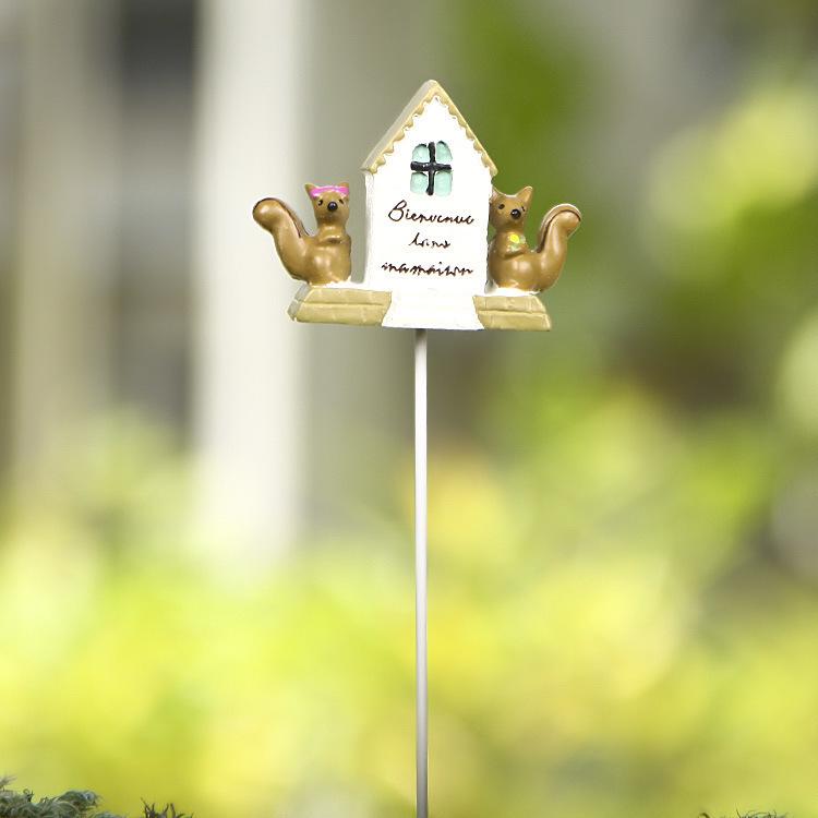Miniature Resin Flower & Animal Ornaments for Succulent Gardens and Desktop Decor