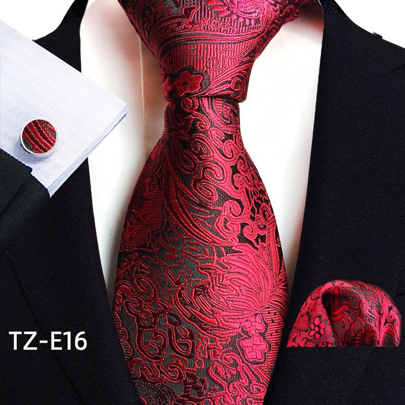 Paisley Tie, Pocket Square & Cufflinks Set – Men's Formal Wedding Accessories