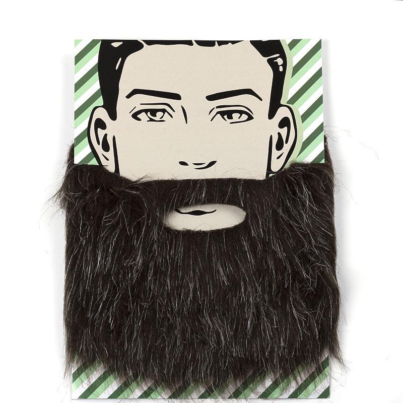Halloween Fake Beard Costume Prop for Role-Playing One Size чёрный
