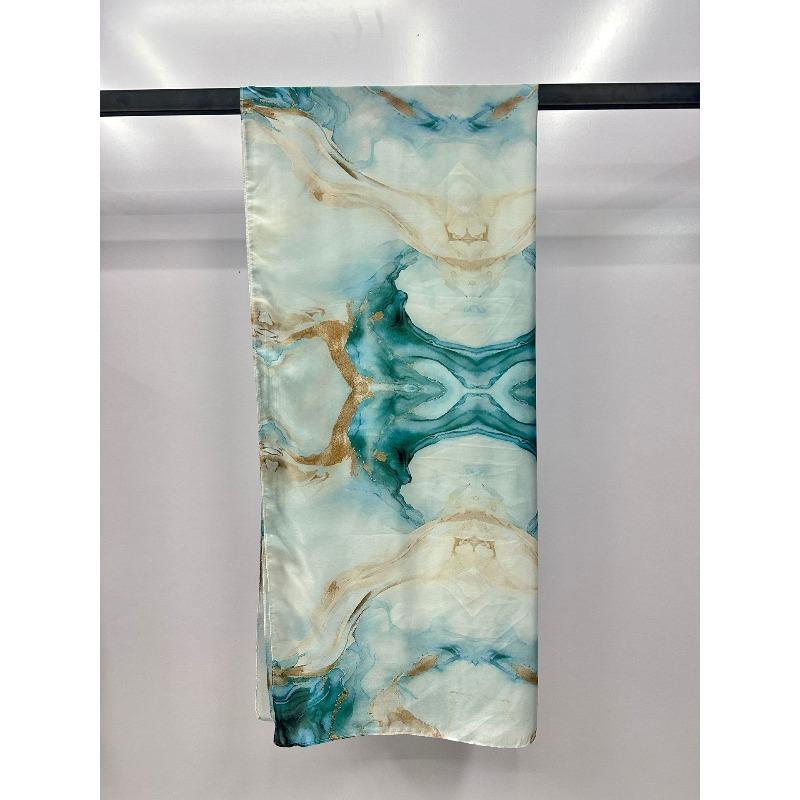 Watercolor Tie-Dye Scarf Shawl Travel With Polyester Long Scarf Turkey Middle East Headscarf