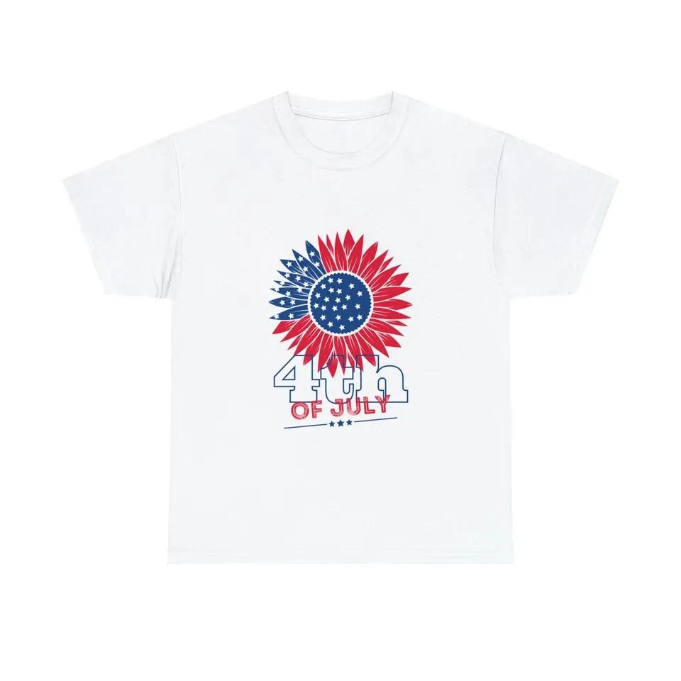 4th Of July Sunflower Unisex T Shirt Independence Day Gift S
