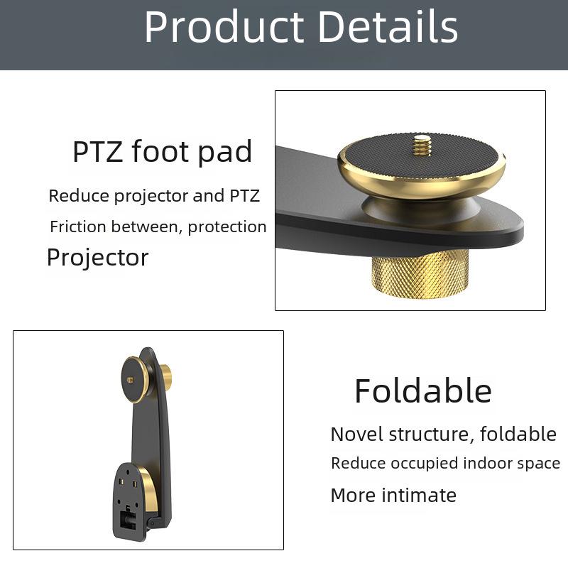 Aluminum Alloy Foldable Projector Wall Mount Bracket - Adjustable for Home or Hotel
