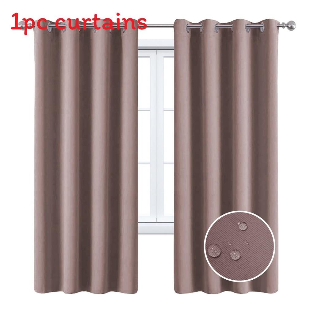 Solid Color Curtains With Insulation And Shading Design For Daily Household Use