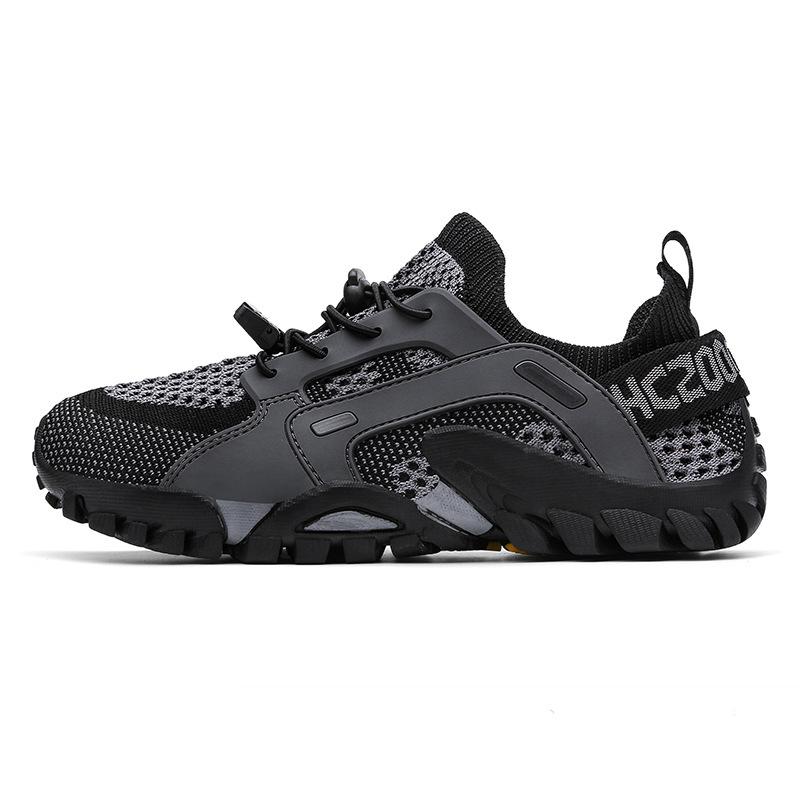 Large Size Outdoor Mountaineering and Creek Walking Shoes Outdoor Casual Fishing Shoes Running Lightweight Fly-woven Shoes Hollow Quick-drying Shoes