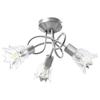 VidaXL Plafonnier et Abat-jour Lustre Lampe Suspendue Luminaire d'Intérieur Salon Chambre à Coucher Verre Transparent 3 289227