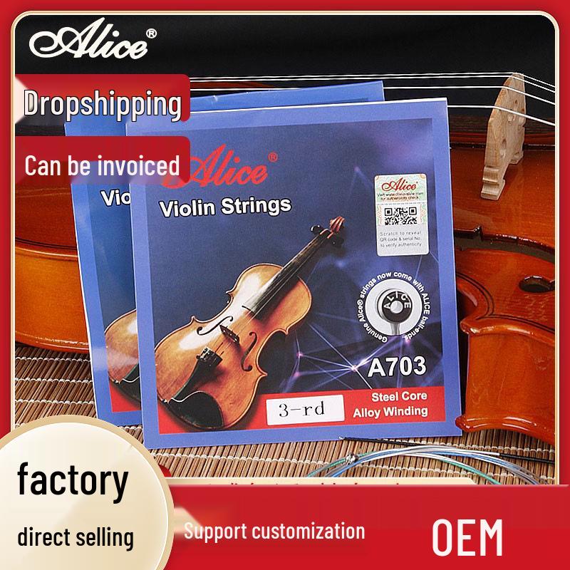 

Genuine Alice A703 Violin String Set: Full Set for 1/2/3/4 Strings, Violin Accessories String 1