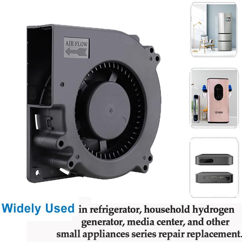 Gdstime 12032 DC 12V 4-контактный FG PWM Функция Двойной шарикоподшипник 120 мм 120x120x32 мм 12 см Центробежный турбинный вентилятор охлаждения 12V Two Ball 4PIN чёрный