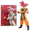 Anime Dragon Ball Red Haired Son Goku Movie Dragon Ball Super Engraved Warrior Den Super Saiyan God Model Toy Gift Aciton Figure