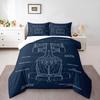 F1 Car Technical Blueprint Diagram Bedding Set (1 Duvet Cover, 2 Pillowcases, Duvet Not Included), Racing Lines Art Print