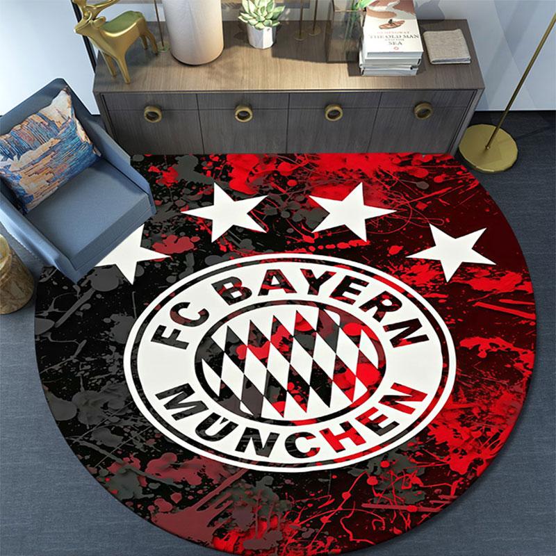 FC Bayern Munchen Pattern Round rug,Carpet Rug for Living Room Bedroom Playroom ,Non-slip Floor Mat,Holiday Gifts and Birthday Gifts.