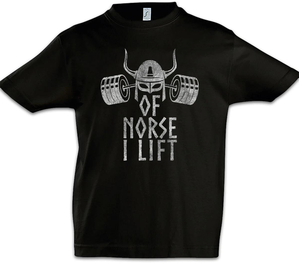 Of Norse I Lift Boys kids boys T-Shirt Fun Weightlifting Viking Vikings Gym Valhalla Pump 130