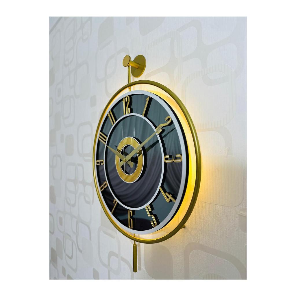 Metall Glas Wanduhr Beleuchtet Echtglas Wanduhr Modernes Design