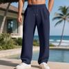Herren Entspannte Gerade Beine Jacquard Kleines Karomuster Lässige Schlanke Passform Pendlerhose
