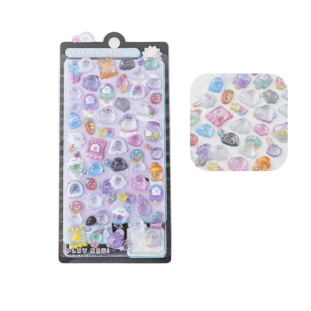 Aesthetic 3D Decor Stickers Cute DIY Toy Stickers Funny Candy Animal Drop Sticker  Decoration