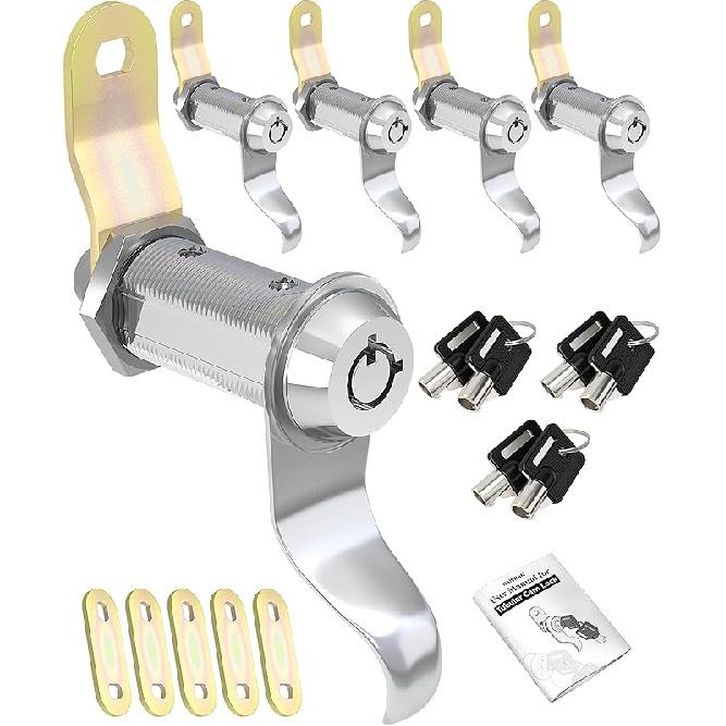 RV Locks For Storage Door 7/8 Inch, RV Compartment Locks For Camper Travel Trailer Cabinet With Keys 7/8", Pack Of 6 Locks With 6 Keyed Alike With