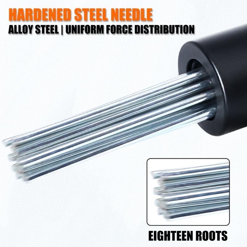 1 Piece High Carbon Steel Needle Scalers for Professional Rusts Deburring and Concrete Chipping Designed for Hammer Drills