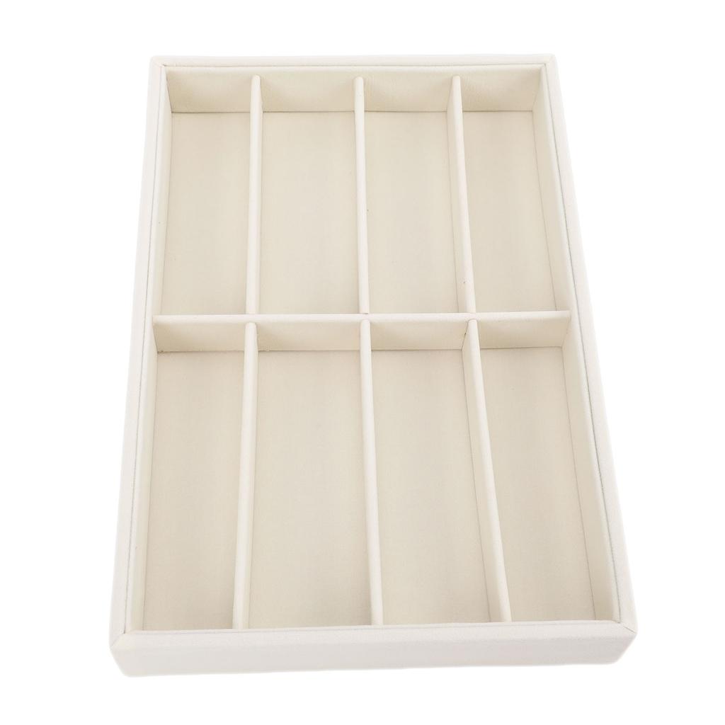 8 Slot Sunglasses Display Case Soft Velvet Lining Eyeglasses Storage Organizer for Drawers Showcases