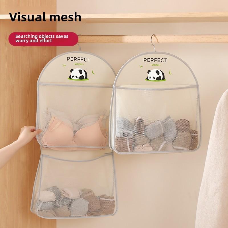 Cartoon Panda Hanging Storage Organizer For Underwear Closet With Multi Purpose Design