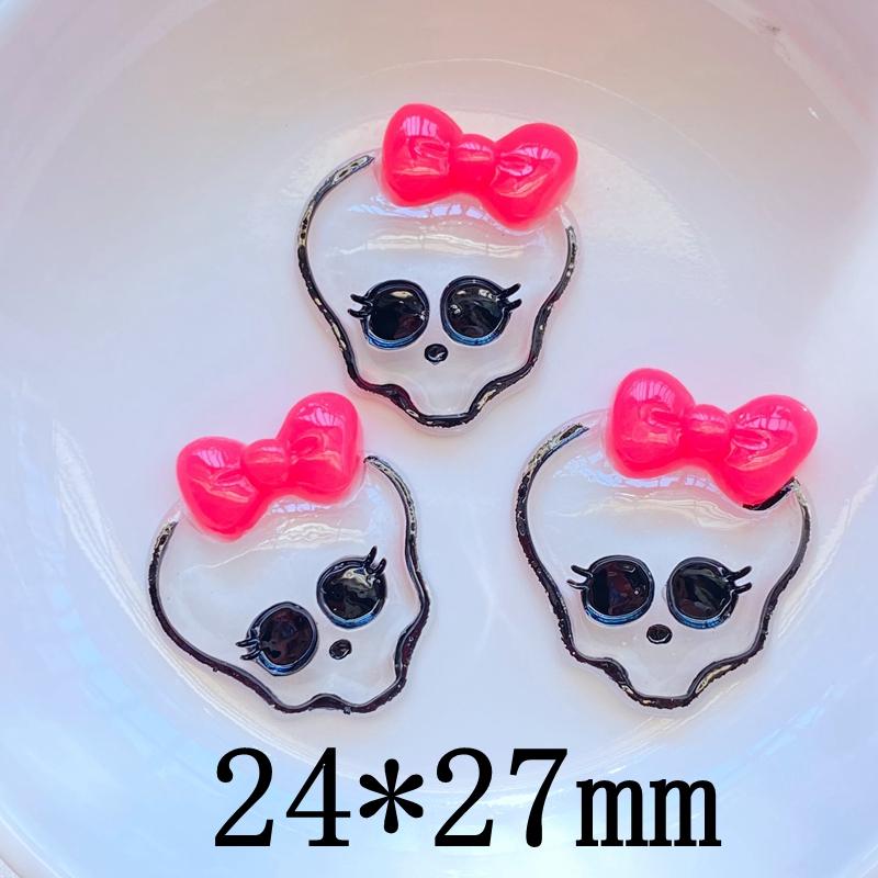 10Pcs New Cute Hand Drawn Halloween Series Flat Back Resin Cabochons Scrapbooking DIY Jewelry Craft Decoration Accessorie