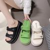 Fashion Slippers for Women 2025 Summer New Fashion New Designer Platform Slippers Female Solid Color Fashion Casual Flip Flops Women