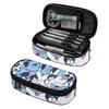 Pen Case Portable Wear Resistant Polyester Easy Open Zipper with Main Compartment Mesh Pocket and Pen Slots for Daily School Use