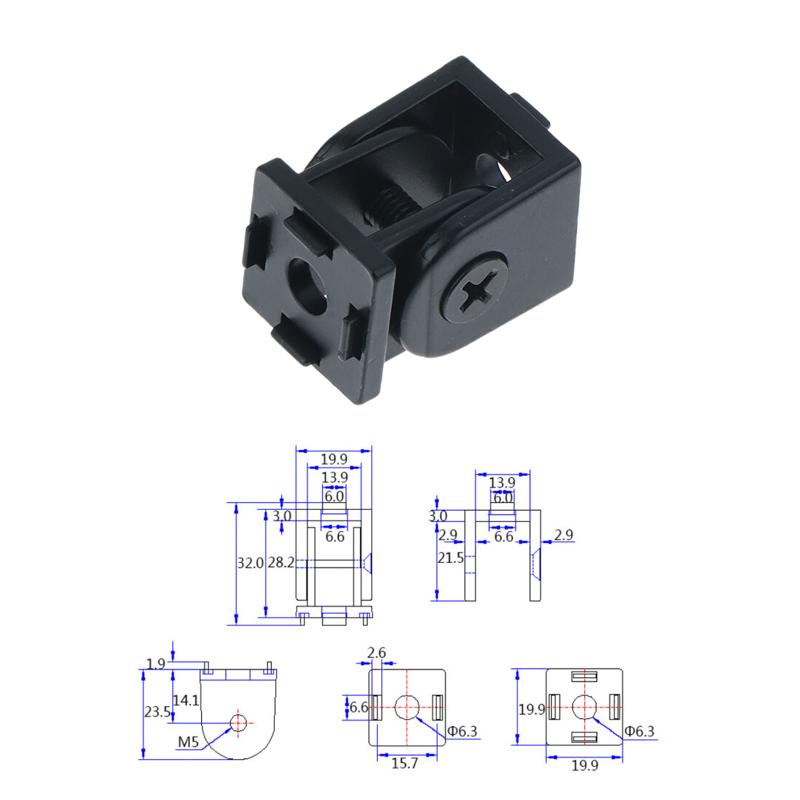 For 20 30 40 Series Aluminum Profiles 2020/3030/4040 Zinc Alloy Hinge Industrial Aluminum Adjustment Angle Connector