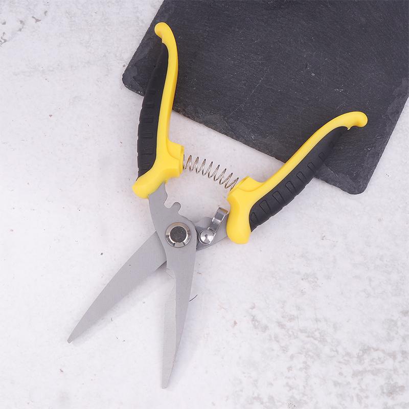1Pc Stainless Steel Electrician Scissors Multifunction Hand Tool For Cutting Wire Groove And Thin Steel Plate