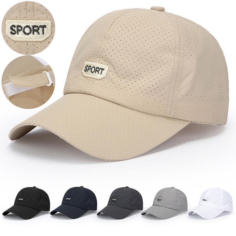 Quick Drying Men Baseball Cap Summer Breathable Mesh Short Brim Duck Tongue Hat Male Sports Fishing Mountaineering Sunscreen Cap
