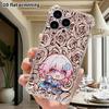 Phone Case: 2D Flat, Suitable for iPhone 18 17 16 15 14 13 Pro, Transparent with Corner Protection, Pink Short Hair, Christmas and Halloween Gift