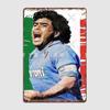 Diego Armando Maradona Napoli Italia Flagge Design Poster Metall Plakette Wandbild Wandbild Klassische Malerei Dekor Blechschild Poster