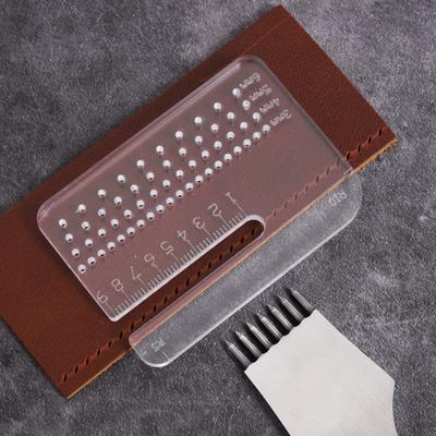 Distance Ruler Acrylic 4mm Thick Transparent Cutting Tool Rounded Hole Spacing Accurate Scale Cutting Range Ruler