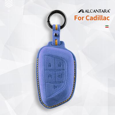 Alcantara Car Key Case Cover Holder Key Shell Buckle For 2014-2018 Cadillac ATS CT6 CTS DTS XT5 Escalade ESV SRX STS XTS ELR