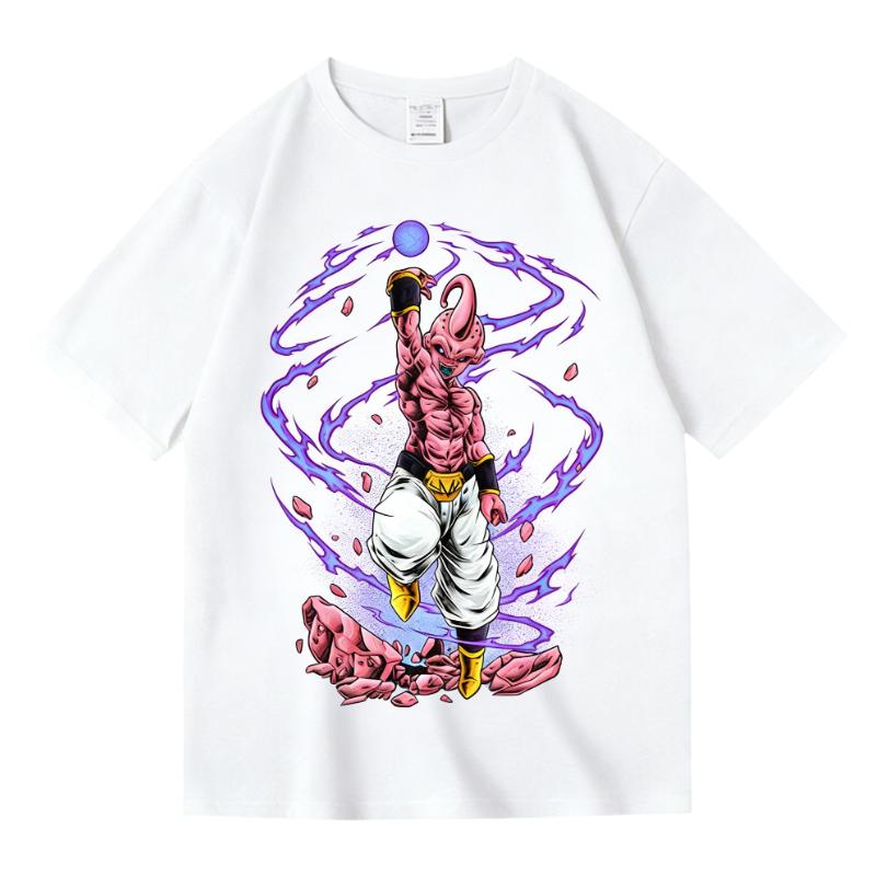 

Kid Buu Dragon Ball TShirt Majin Buu Energy Blast Graphic Tee Premium Cotton Crew Neck Anime Fan Apparel Fashion Casual Tops S