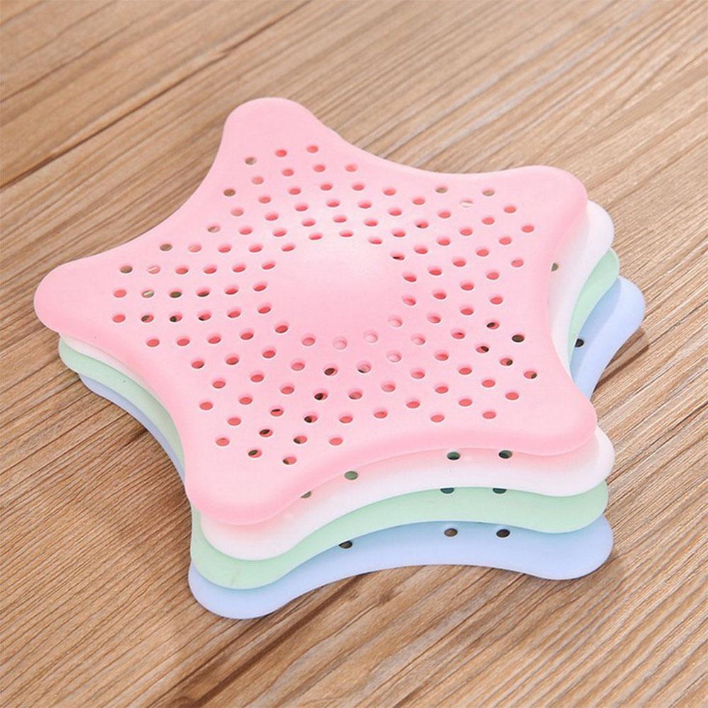 Creative 4 Colors Bathroom Shower Drain Cover Stars Hair Filter Sink Strainer Insulation Pads
