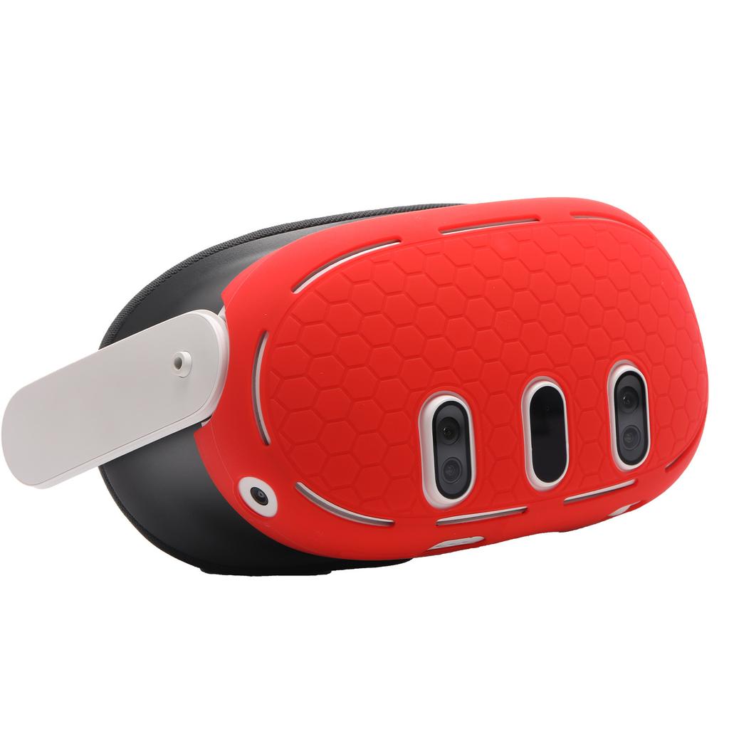 Silicone Protective Cover for Meta Quest 3 VR Headset Protection with Two Side Protective Shell