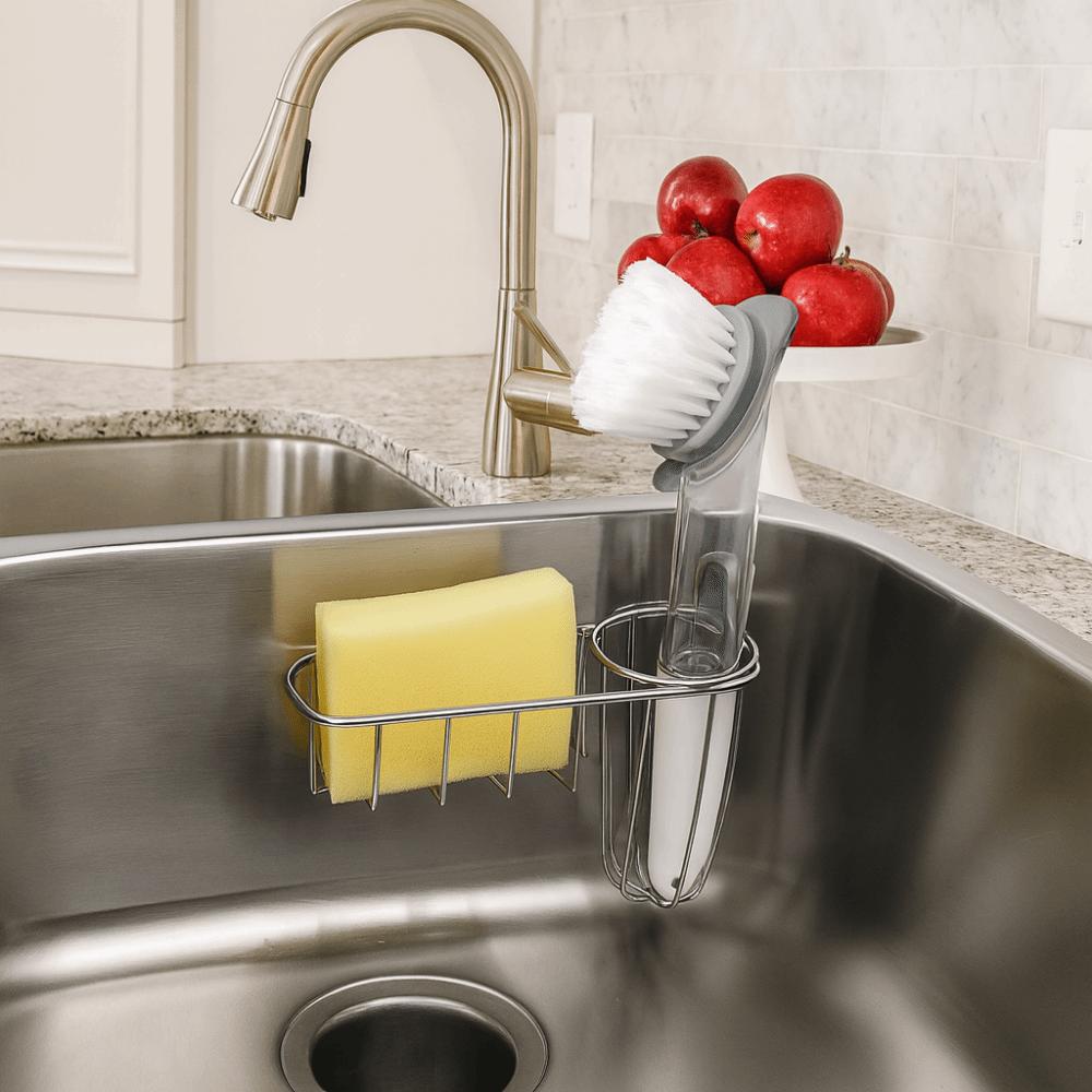 Smooth Edges Sink Hanging Basket Stainless Steel Sponge Storage Basket Sponge Holder  Kitchen