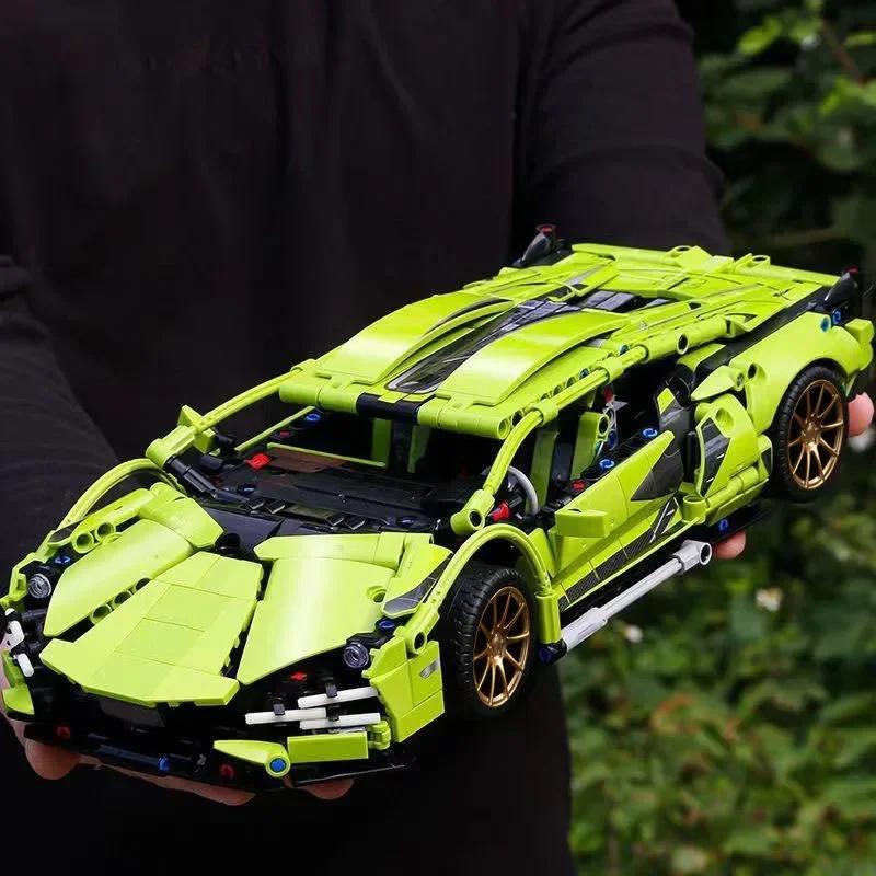 Cărămizi Model Tehnic Super Racing Mașină de Curse 1280PCS Blocuri de Construcție Model Oraș Vehicul Mecanic de Viteză Cadouri Băiat Copil Adult
