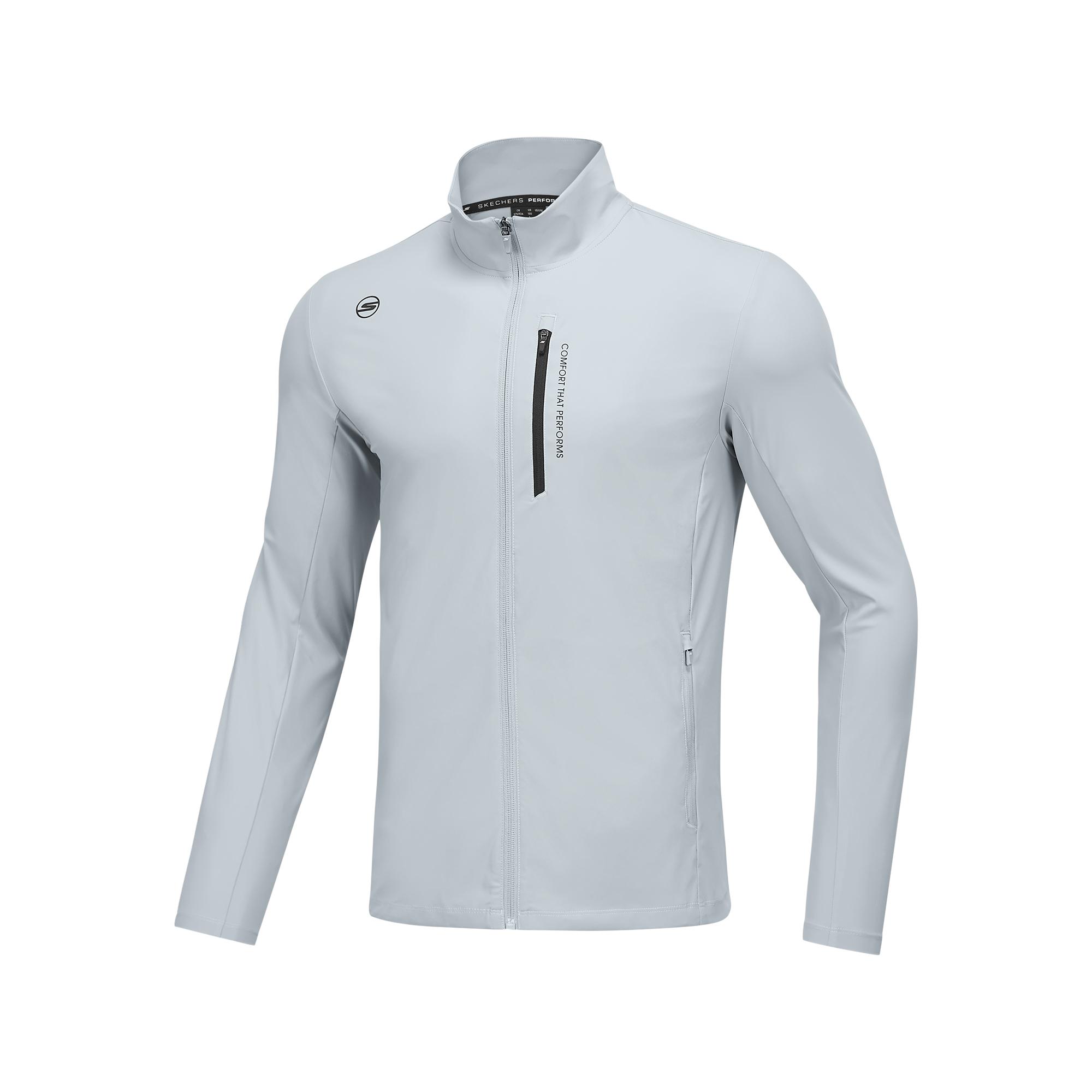 Skechers Fashionable Simple Versatile Comfortable Stand Collar Jacket Men jackets Sandstone P225M100-001C M