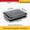 ZISIZ 1000ml Disposable 4-Compartment Meal Box