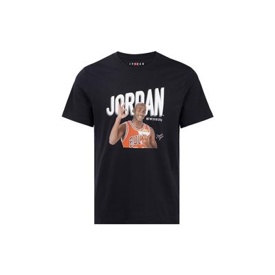 Logo Print Crew Neck Short Sleeve T-Shirt Men Tops Black DV8435-010