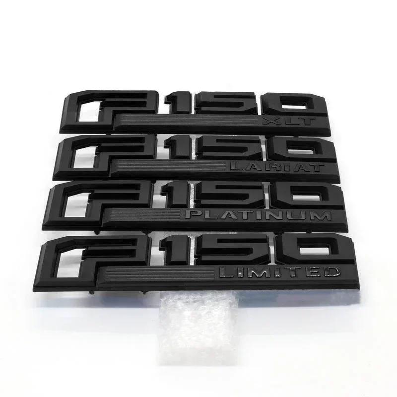 2PCS For Ford F150 F-150 Raptor XLT LARIAT LIMITED PLATINUM Logo  ABS Car Sticker Emblem Accessories Auto Decal Badge Styling