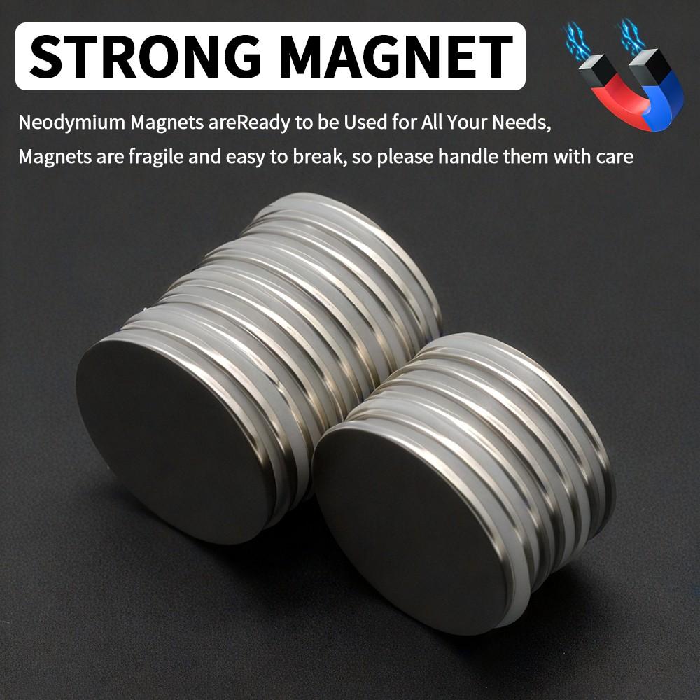 Magnete al Neodimio Potente 25x2mm N35 NdFeB Magneti Permanenti Rotondi Super Forti Magneti da Frigorifero Fai da Te