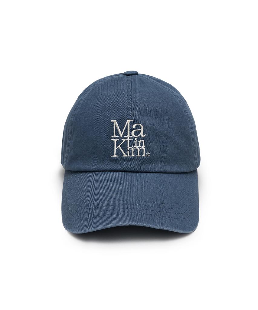 Mattengkim Matin Block Logo Baseballkappe in Rauchblau
